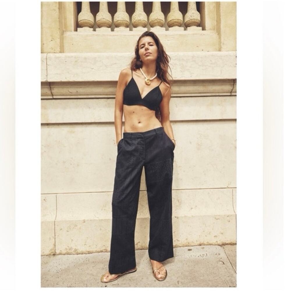 Zara Boho Navy Blue Pants size XS